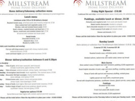 The Millstream Sea School menu