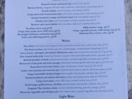 The Aspinall Arms menu