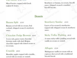 Cafe 33 Brean menu