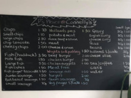 Connellys Plaice menu