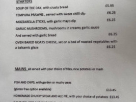 The Rose Crown, Cark-in-cartmel menu