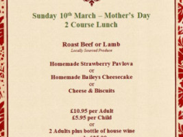 The Poldark Inn menu