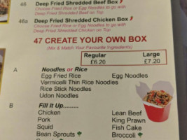 Magic Wok Noodle menu