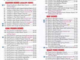 Wongs Cherry Tree menu