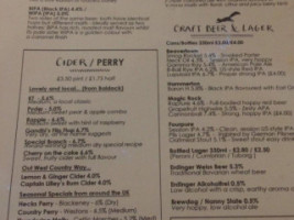 Garden City Brewery menu