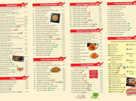 Evergreen Chinese Takeaway menu