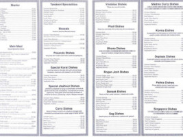 Moonlight Tandoori menu