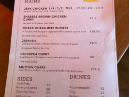 The Birdcage Pub Lincoln menu