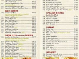 Jade Garden Chinese Takeaway menu