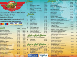 Rob N Roll Restaurants menu