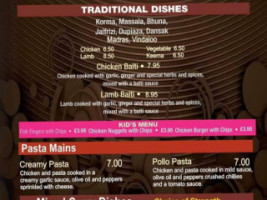 Sanah's Indian Continental Cuisine menu