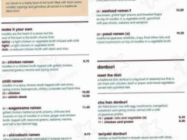 Wagamama Walton-on-thames menu