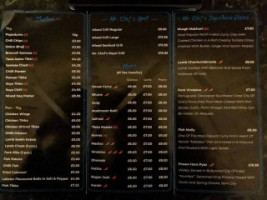 The Old Bush Grill menu