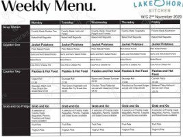 The Lakeshore Kitchen menu