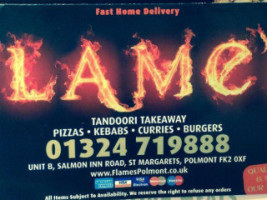 Flames Tandoori Takeaway menu