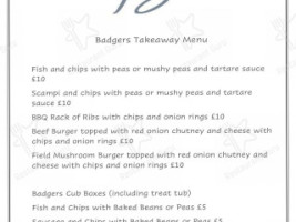 Badgers menu