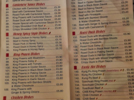 Dragon Palace Chinese Takeaway And Delivery menu