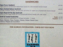 Harbour menu