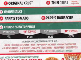 Papa John's menu