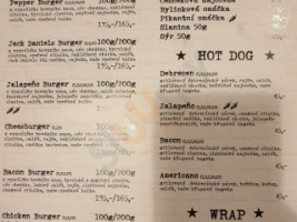 Burger Store menu