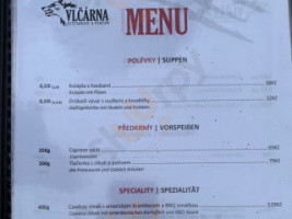 Pension Vlčárna Restaurace menu