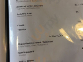 Bouda Klinovka menu