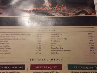 The Amantola Indian Restaurant, Bar Delivery