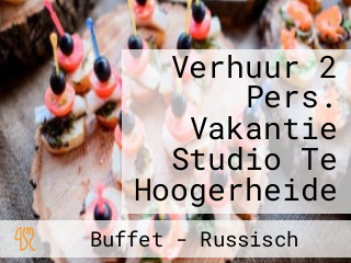 Verhuur 2 Pers. Vakantie Studio Te Hoogerheide