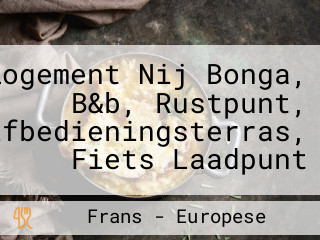 Logement Nij Bonga, B&b, Rustpunt, Zelfbedieningsterras, Fiets Laadpunt