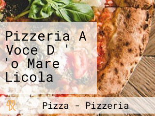 Pizzeria A Voce D ' 'o Mare Licola