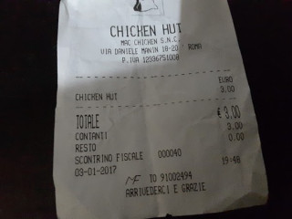 Chicken Hut, Termini